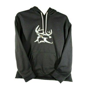 Womens Bushmaster Hooded Sweatshirt Black Hoodie W/Pink Camo Lined Hood Size S